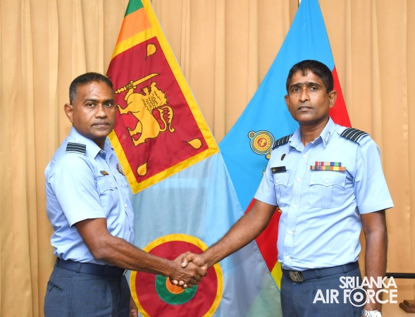 CHANGE OF COMMAND AT AIR FIELD CONSTRUCTION WING, SLAF BASE RATMALANA