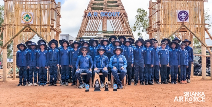 AIR SCOUTS OF THE SRI LANKA AIR FORCE SHINE AT GALLE CORROBOREE 2025