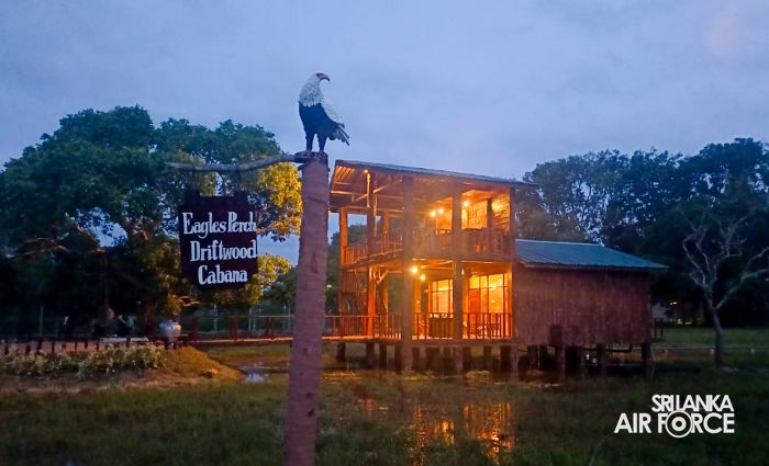 RELOCATED “EAGLES’ PERCH DRIFTWOOD CABANA” DECLARED OPEN AT SLAF BASE VAVUNIYA