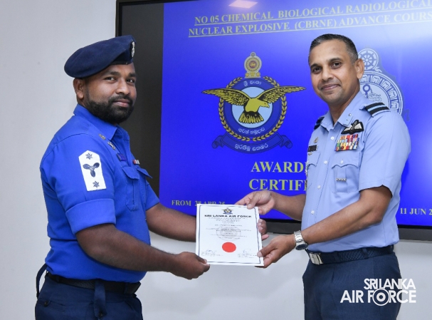 CERTIFICATE AWARDING CEREMONY OF NO. 05 CHEMICAL BIOLOGICAL RADIOLOGICAL NUCLEAR EXPLOSIVE ADVANCE COURSE