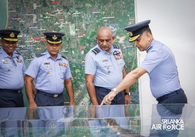 AIR FORCE COMMANDER REVIEWS PROGRESS OF DEVELOPMENT PROJECTS AT SLAF BASE KATUNAYAKE