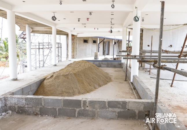 AIR FORCE COMMANDER REVIEWS PROGRESS OF DEVELOPMENT PROJECTS AT SLAF BASE KATUNAYAKE