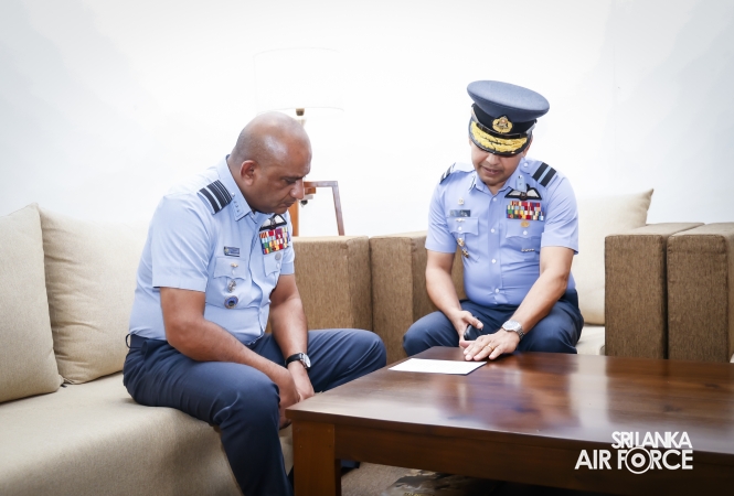 AIR FORCE COMMANDER REVIEWS PROGRESS OF DEVELOPMENT PROJECTS AT SLAF BASE KATUNAYAKE