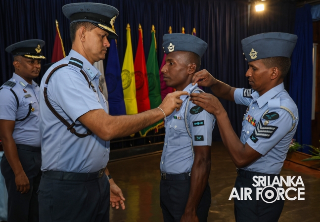 PACE STICK, LANYARD AND CANE AWARDING CEREMONY OF DRILL INSTRUCTORS AND GUNNER INSTRUCTORS AT SLAF CTS DIYATALAWA