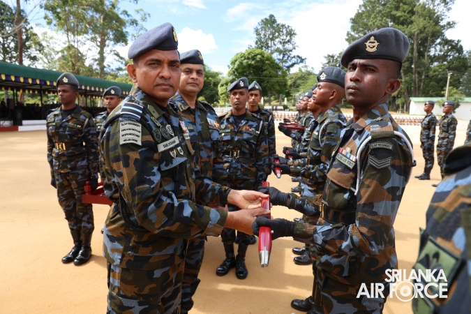 SLAF COMBAT TRAINING SCHOOL DIYALAWA CONDUCTS A SPECIAL PARADE TO MARK THE SUCCESSFUL COMPLETION OF INSTRUCTORS COURSES