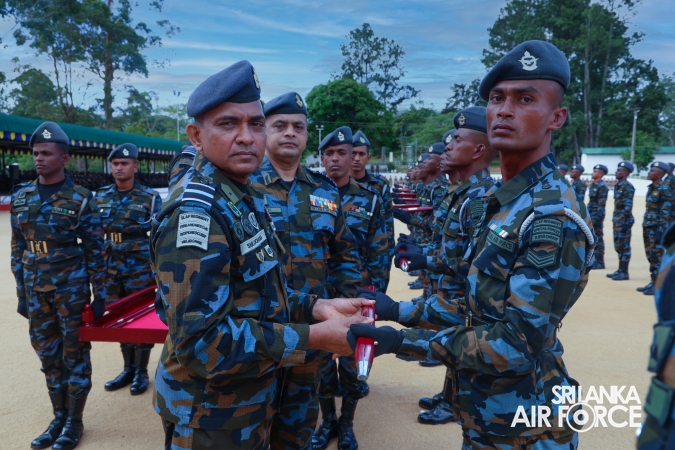 SLAF COMBAT TRAINING SCHOOL DIYALAWA CONDUCTS A SPECIAL PARADE TO MARK THE SUCCESSFUL COMPLETION OF INSTRUCTORS COURSES