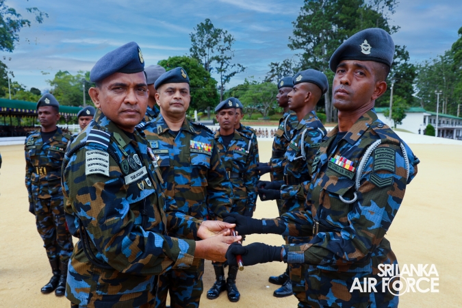 SLAF COMBAT TRAINING SCHOOL DIYALAWA CONDUCTS A SPECIAL PARADE TO MARK THE SUCCESSFUL COMPLETION OF INSTRUCTORS COURSES