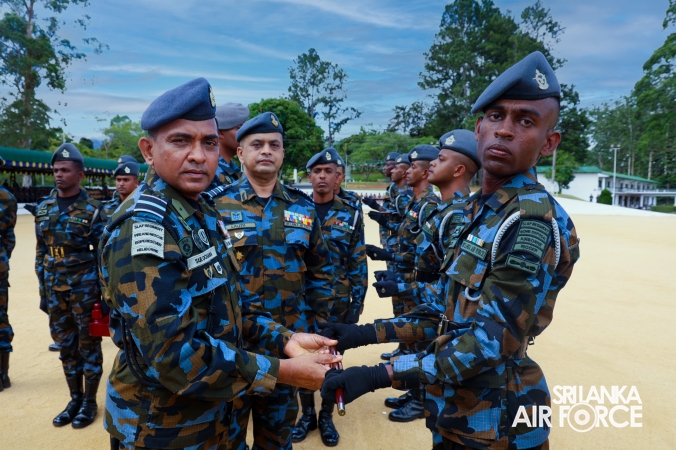 SLAF COMBAT TRAINING SCHOOL DIYALAWA CONDUCTS A SPECIAL PARADE TO MARK THE SUCCESSFUL COMPLETION OF INSTRUCTORS COURSES