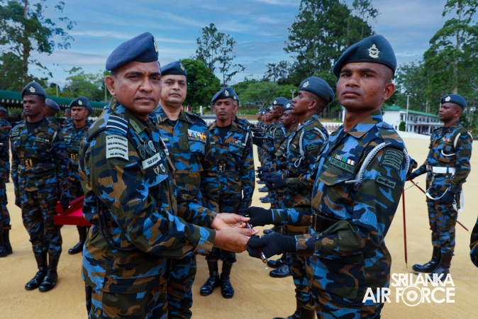 SLAF COMBAT TRAINING SCHOOL DIYALAWA CONDUCTS A SPECIAL PARADE TO MARK THE SUCCESSFUL COMPLETION OF INSTRUCTORS COURSES
