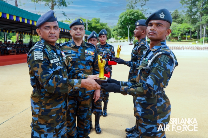SLAF COMBAT TRAINING SCHOOL DIYALAWA CONDUCTS A SPECIAL PARADE TO MARK THE SUCCESSFUL COMPLETION OF INSTRUCTORS COURSES