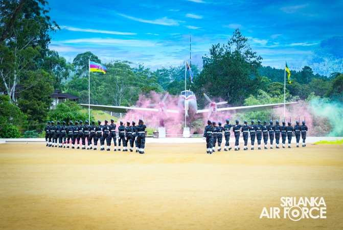 SLAF COMBAT TRAINING SCHOOL DIYALAWA CONDUCTS A SPECIAL PARADE TO MARK THE SUCCESSFUL COMPLETION OF INSTRUCTORS COURSES
