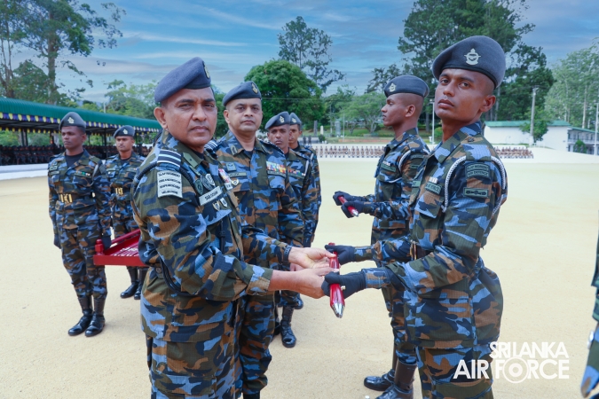 SLAF COMBAT TRAINING SCHOOL DIYALAWA CONDUCTS A SPECIAL PARADE TO MARK THE SUCCESSFUL COMPLETION OF INSTRUCTORS COURSES
