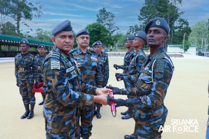 SLAF COMBAT TRAINING SCHOOL DIYALAWA CONDUCTS A SPECIAL PARADE TO MARK THE SUCCESSFUL COMPLETION OF INSTRUCTORS COURSES