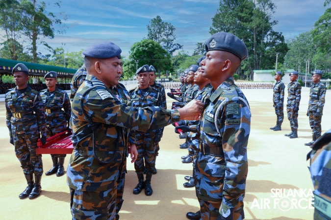 SLAF COMBAT TRAINING SCHOOL DIYALAWA CONDUCTS A SPECIAL PARADE TO MARK THE SUCCESSFUL COMPLETION OF INSTRUCTORS COURSES