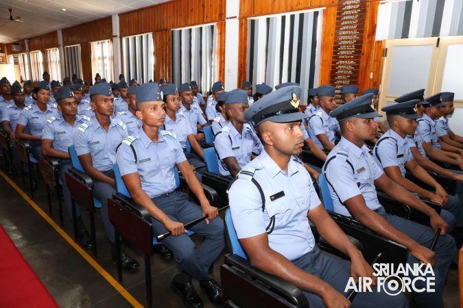 LANYARD AND CANE AWARDING CEREMONY OF NO.56 REGIMENT BRANCH TRAINING COURSE AT SLAF CTS DIYATALAWA
