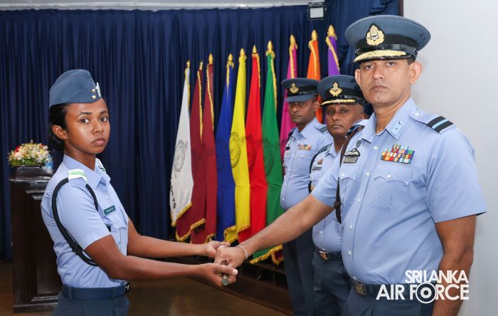 LANYARD AND CANE AWARDING CEREMONY OF NO.56 REGIMENT BRANCH TRAINING COURSE AT SLAF CTS DIYATALAWA