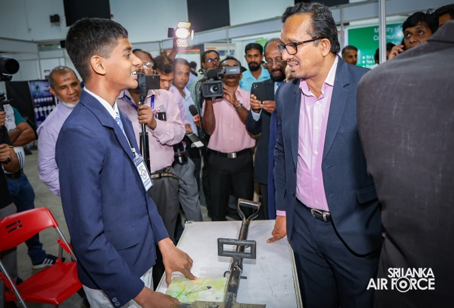 SLAF DISPLAYS INDIGENOUS AERIAL INNOVATIONS AT 5TH ‘SAHASAK NIMAVUM’ INTERNATIONAL INVENTION EXHIBITION