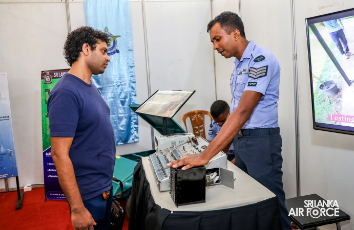 SLAF DISPLAYS INDIGENOUS AERIAL INNOVATIONS AT 5TH ‘SAHASAK NIMAVUM’ INTERNATIONAL INVENTION EXHIBITION