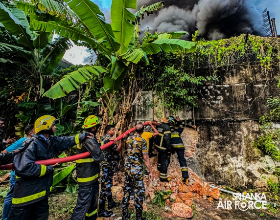 SLAF ASSISTS TO DOUSE THE FIRE AT VAUXHALL STREET