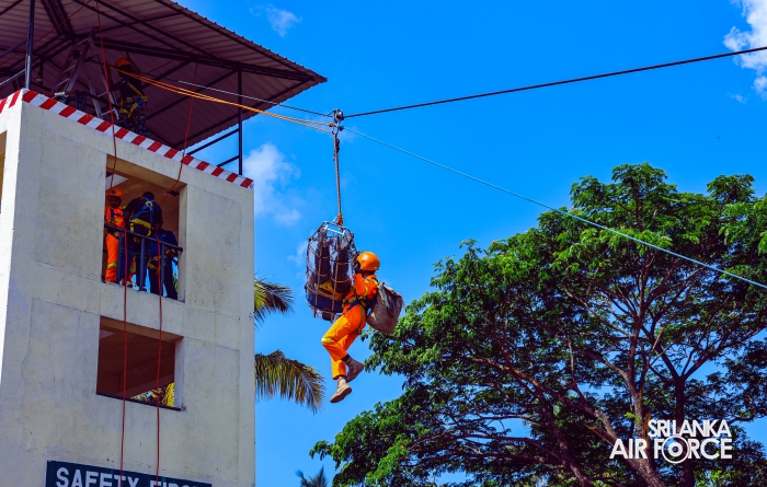 US DELEGATION OBSERVES FIRE AND RESCUE TRAINING AT SLAF KATUNAYAKE