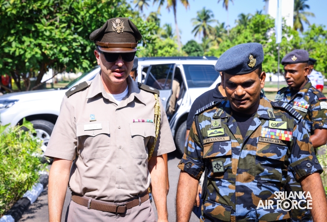 US DELEGATION OBSERVES FIRE AND RESCUE TRAINING AT SLAF KATUNAYAKE