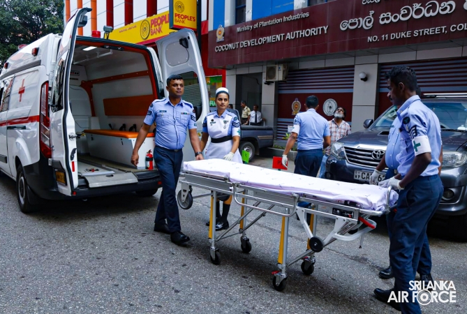 SLAF FIRE AND RESCUE UNIT CONDUCTS HIGH-RISE EMERGENCY DRILL IN COLOMBO