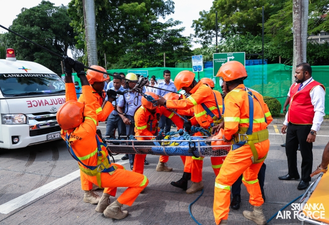 SLAF FIRE SERVICE CONDUCTED EMERGENCY EVACUATION DRILL AT LANKA HOSPITALS CORPORATION PLC NARAHENPITA