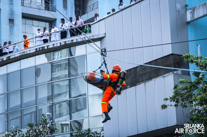 SLAF FIRE SERVICE CONDUCTED EMERGENCY EVACUATION DRILL AT LANKA HOSPITALS CORPORATION PLC NARAHENPITA