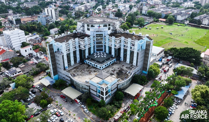 SLAF FIRE SERVICE CONDUCTED EMERGENCY EVACUATION DRILL AT LANKA HOSPITALS CORPORATION PLC NARAHENPITA