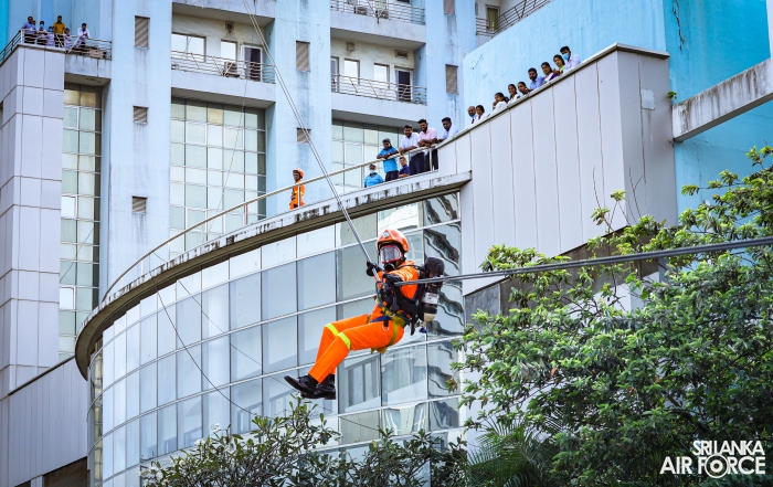 SLAF FIRE SERVICE CONDUCTED EMERGENCY EVACUATION DRILL AT LANKA HOSPITALS CORPORATION PLC NARAHENPITA