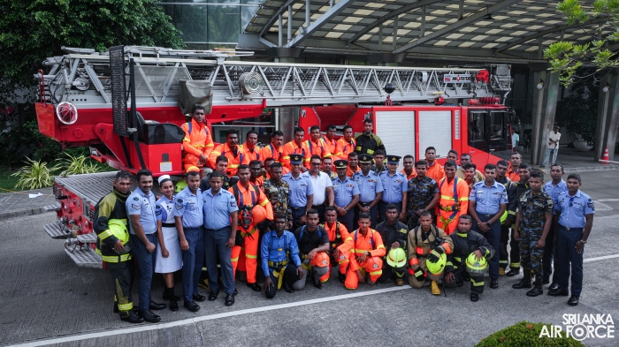SLAF FIRE SERVICE CONDUCTED EMERGENCY EVACUATION DRILL AT LANKA HOSPITALS CORPORATION PLC NARAHENPITA