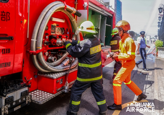 SLAF CONDUCTS JOINT FIRE AND RESCUE DRILL AT CENTRAL BANK HEADQUARTERS