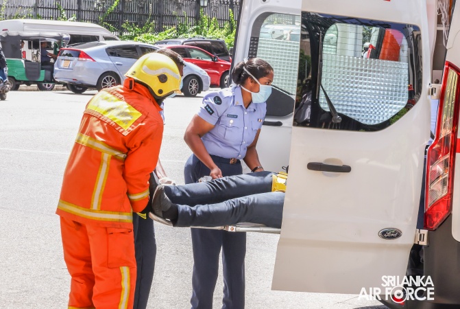 SLAF CONDUCTS JOINT FIRE AND RESCUE DRILL AT CENTRAL BANK HEADQUARTERS