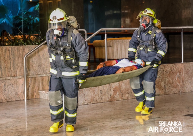 SLAF CONDUCTS JOINT FIRE AND RESCUE DRILL AT CENTRAL BANK HEADQUARTERS