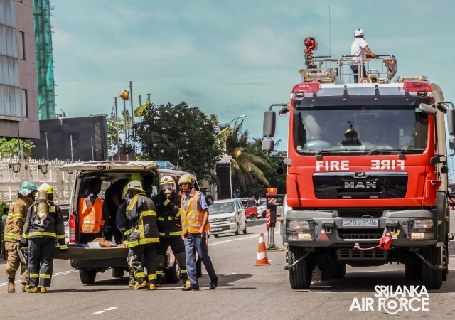 SLAF CONDUCTS JOINT FIRE AND RESCUE DRILL AT CENTRAL BANK HEADQUARTERS