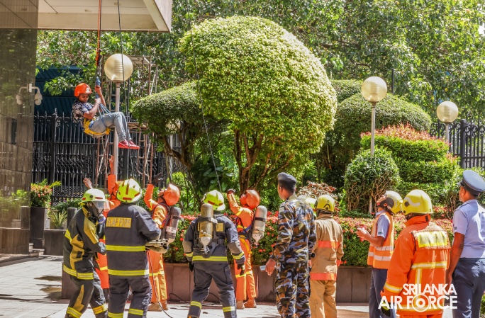 SLAF CONDUCTS JOINT FIRE AND RESCUE DRILL AT CENTRAL BANK HEADQUARTERS