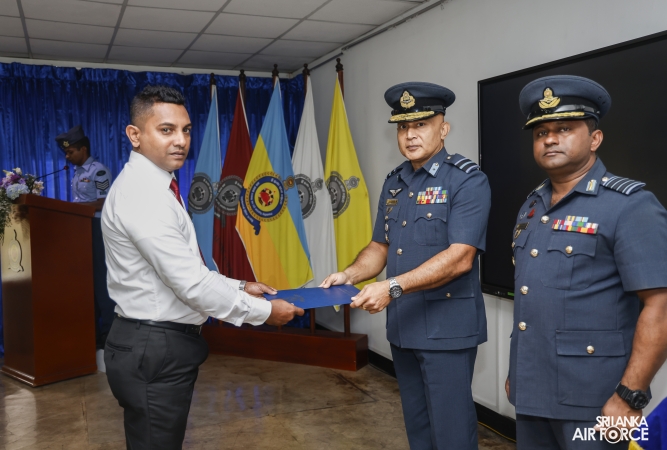 CERTIFICATE AWARDING CEREMONY OF FIRE SAFETY AWARENESS TRAINING PROGRAMME FOR SLAF RETIRED PERSONNEL