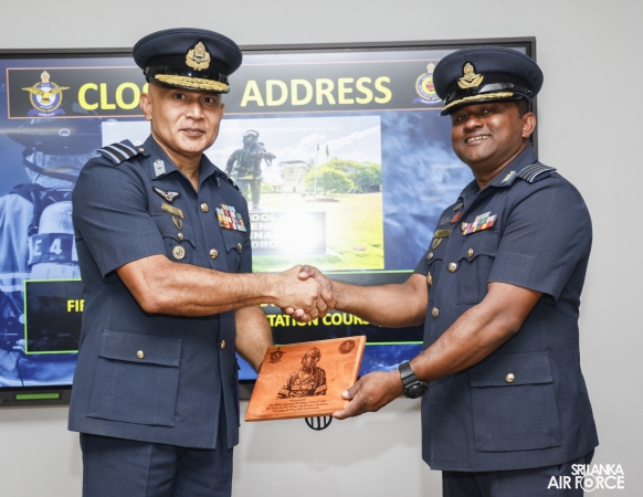 CERTIFICATE AWARDING CEREMONY OF FIRE SAFETY AWARENESS TRAINING PROGRAMME FOR SLAF RETIRED PERSONNEL