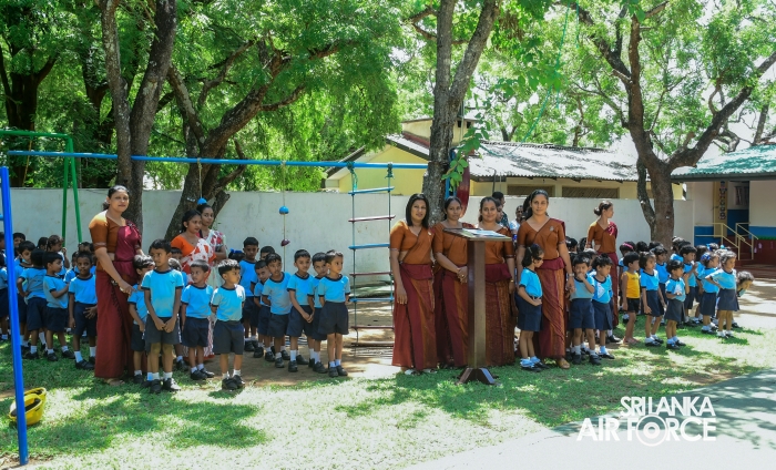 SLAF BASE HINGURAKGODA PRE-SCHOOL EXPANDS WITH NEW CLASSROOM BUILDING