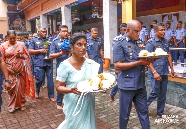 ANNUAL SLAF HINDU RELIGIOUS OBSERVANCE HELD AT CAPTAINS GARDEN KOVIL