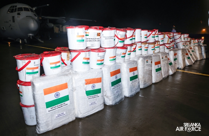 IAF
C-130 AIRCRAFT CARRYING DISASTER RELIEF SUPPLIES ARRIVES IN SRI LANKA