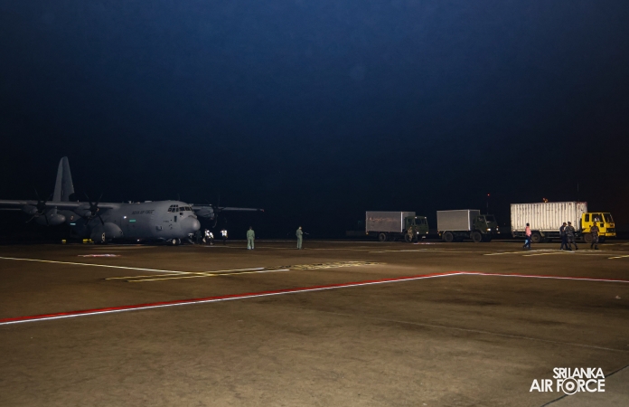 IAF
C-130 AIRCRAFT CARRYING DISASTER RELIEF SUPPLIES ARRIVES IN SRI LANKA