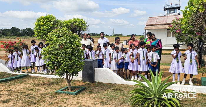 ALAGAPURI PRIMARY SCHOOL STUDENTS EXPERIENCE AVIATION AT SLAF STATION IRANAMADU