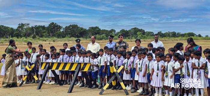 ALAGAPURI PRIMARY SCHOOL STUDENTS EXPERIENCE AVIATION AT SLAF STATION IRANAMADU