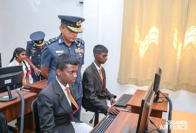 SLAF ESTABLISHES FULLY EQUIPPED IT LABORATORY AT CP/N/DESSFORD TAMIL MAHA VIDYALAYA, NANU OYA