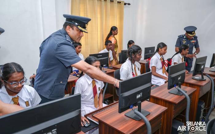 SLAF ESTABLISHES FULLY EQUIPPED IT LABORATORY AT CP/N/DESSFORD TAMIL MAHA VIDYALAYA, NANU OYA
