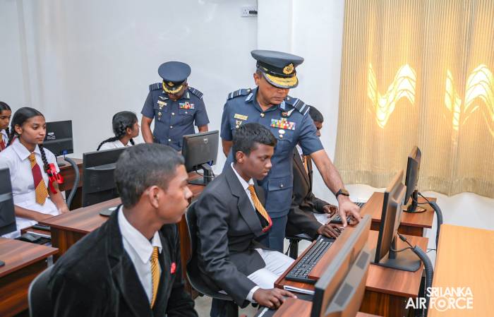 SLAF ESTABLISHES FULLY EQUIPPED IT LABORATORY AT CP/N/DESSFORD TAMIL MAHA VIDYALAYA, NANU OYA