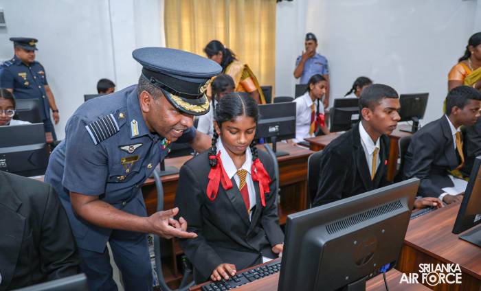 SLAF ESTABLISHES FULLY EQUIPPED IT LABORATORY AT CP/N/DESSFORD TAMIL MAHA VIDYALAYA, NANU OYA