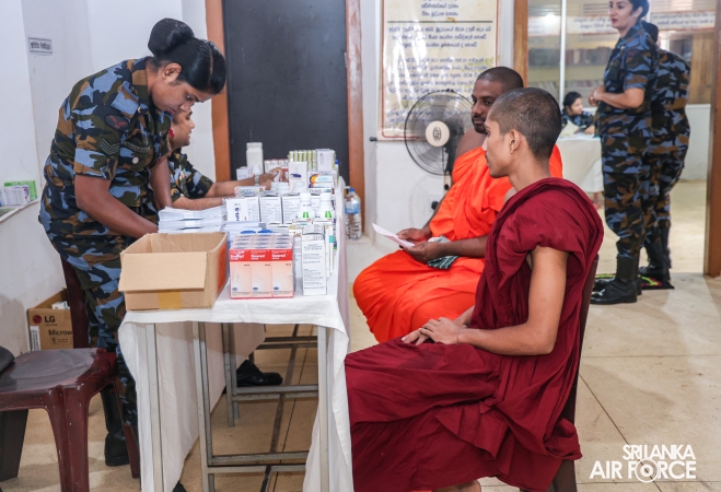 SLAF BASE ANURADHAPURA CONDUCTS MEDICAL OUTREACH FOR FLOOD-AFFECTED RESIDENTS