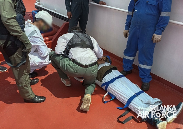 SLAF CONDUCTS LONG-RANGE MEDICAL EVACUATION FROM MERCHANT VESSEL